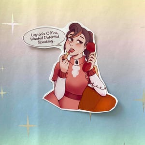 Professor Layton-Flora Reinhold Aufkleber