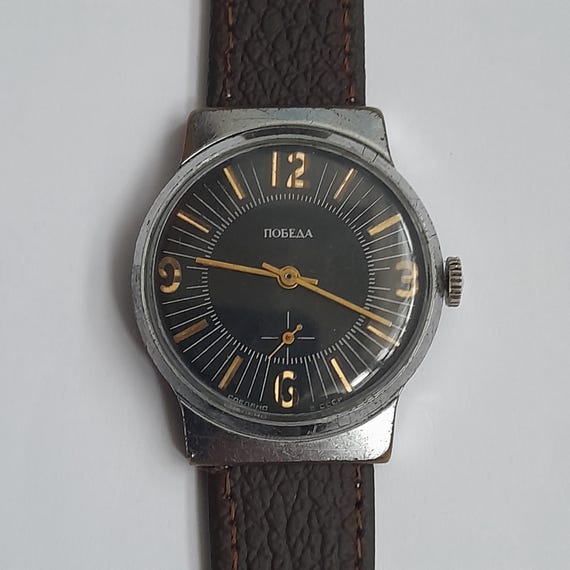 Vintage from mid 70s Soviet USSR Russian Watch POBEDA