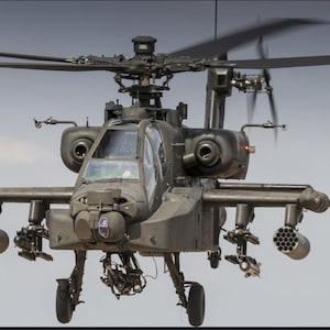 Realistic Apache Helicopter Toy - Kid's Army Vehicle