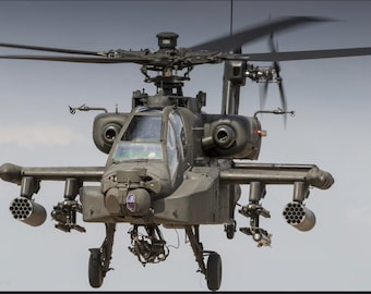 Realistic Apache Helicopter Toy - Kid's Army Vehicle
