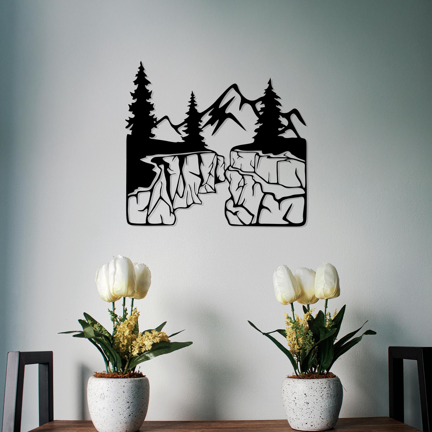 Canyon Escape Metal Wall Art – Desert Landscape Wall Decor – Black ...