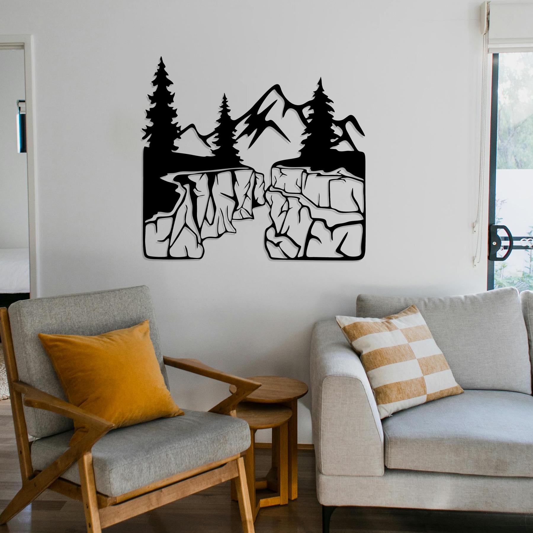 Canyon Escape Metal Wall Art – Desert Landscape Wall Decor – Black ...