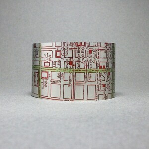 Vintage St Louis Map Cuff Bracelet: Unique City Souvenir