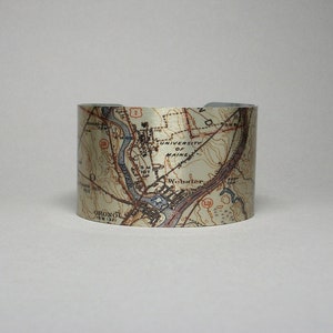 Orono Maine Map Cuff Bracelet: Unique Hometown Gift