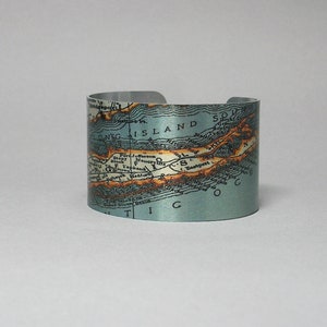 Long Island New York Manschettenarmband Einzigartige Hostess Heimatstadt Benutzerdefinierte Karte Geschenk für Männer oder Frauen