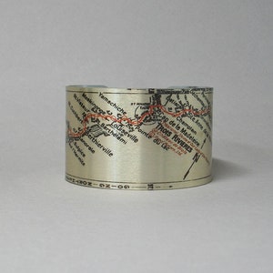 Kanada Montreal Montreal Manschette Armband Vintage Straßenkarte für Männer oder Frauen