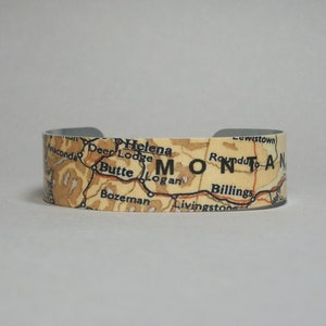 Montana Map Manschette Armband Einzigartiges Geschenk für Männer oder Frauen