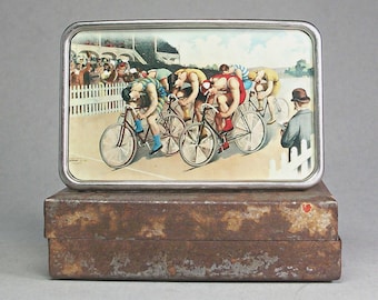 Bicycle Race Belt Buckle: Vintage 19th Century Image, Gift Boxed