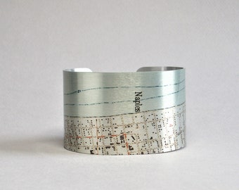 Naples Florida Cuff Bracelet Unique Hometown Custom City Hostess Hometown Gift for Men or Women