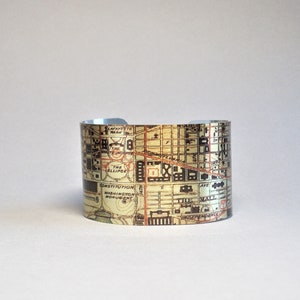 Washington DC District of Columbia Virginia Map Manschettenarmband Unikat Reise Geschenk für Männer oder Frauen