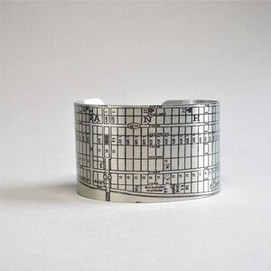 NYC New York City Upper East Side Manhattan Street Map Manschette Armband Einzigartiges Geschenk für Männer oder Frauen