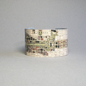 Washington DC Map Armreif Manschettenarmband Bundesland William Squareton Virginia Einzigartiges Geschenk für Männer oder Frauen