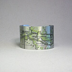 Armband mit Karte des Grand Canyon Nationalparks, Arizona, einzigartiges Reise-, Wander-, Camping-Geschenk für Männer oder Frauen
