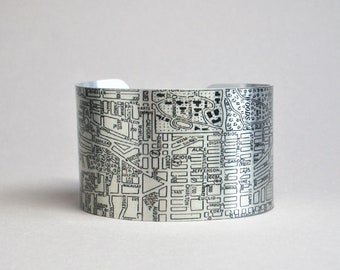 Cincinnati Ohio Map Cuff Bracelet Unique Gift for Men or Women