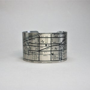 New York City NYC Manhattan Map Cuff Bracelet Unique Travel Gift for Men or Women image 8