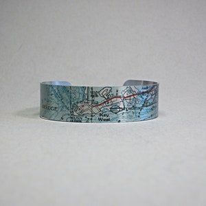 Bracelet manchette carte Key West en Floride Cadeau unique pour homme ou femme