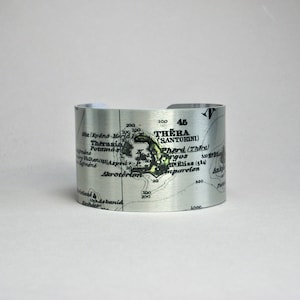 Santorini Griechenland Karte Armband Einzigartiges Reisegeschenk für Sie
