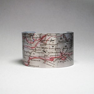 Bristol Bath London England Map Armband Einzigartiges Reisegeschenk für Männer oder Frauen