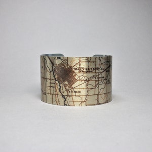 Bracelet manchette Montrose Colorado, cadeau carte unique pour homme ou femme