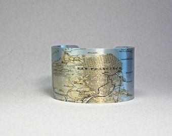 San Francisco California Map Bracelet Unique Gift for Friend