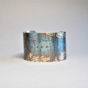 Bracelet carte de la baie de Chesapeake, Maryland Virginie, cadeau d'hôtesse unique