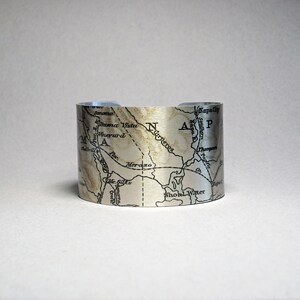 Napa Valley Sonoma California Map Cuff Bracelet Cadeau unique pour hommes ou femmes