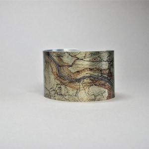 Vintage Fayetteville West Virginia Map Bracelet: New River Gorge Hiking Gift
