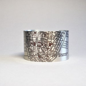 New York City NYC Map Manhattan New York Manschette Armband Einzigartiges Reise Geschenk für Männer oder Frauen