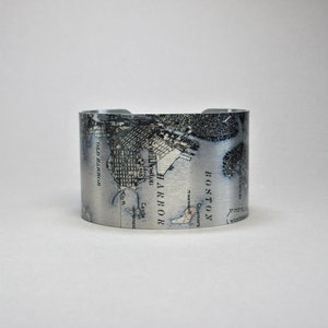 South Boston Massachusetts Map Cuff Bracelet Southie Unique Hometown City Gift Idea