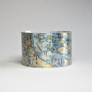 Burntside Lake Minnesota Karte Boundary Waters Canoe Bereich Manschette Armband Einzigartiges Geschenk für Männer oder Frauen