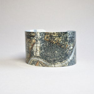 Cincinnati Ohio Map Cuff Bracelet Unique Custom City Gift for Men or Women