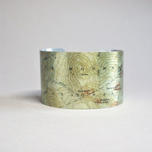 White Mountains New Hampshire Manschette Armband Einzigartiges Geschenk für Männer oder Frauen