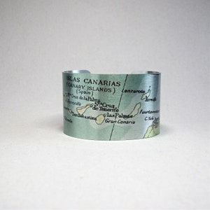 Kanarische Inseln Spanien Karte Manschette Armband Einzigartige Reise Geschenk für Männer oder Frauen