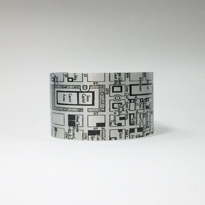 Sacramento California Map Bracelet: Vintage Style Aluminum Cuff