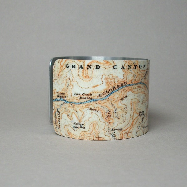 Grand Canyon National Park Map Bracelet Arizona Unique Gift Idea for Men or Women