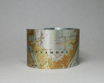 Cuyahoga Valley National Park Ohio Cuff Bracelet Unique Gift for Men or Women