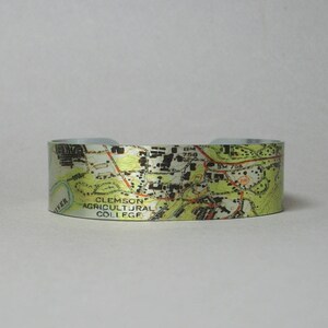 Clemson South Carolina Karte Manschette Armband einzigartiges Geschenk für Männer oder Frauen