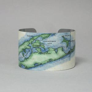 Long Island New York Karte Armband East End Gabeln Montauk Point Sag Harbor einzigartiges Geschenk für Männer oder Frauen