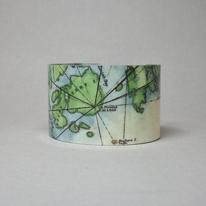 Acadia National Park Bar Harbor Mount Desert Island Maine Map Cuff Bracelet