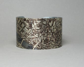 Florence Firenze Tuscany Italy Cuff Bracelet Map Travel Vacation Gift for Men or Women