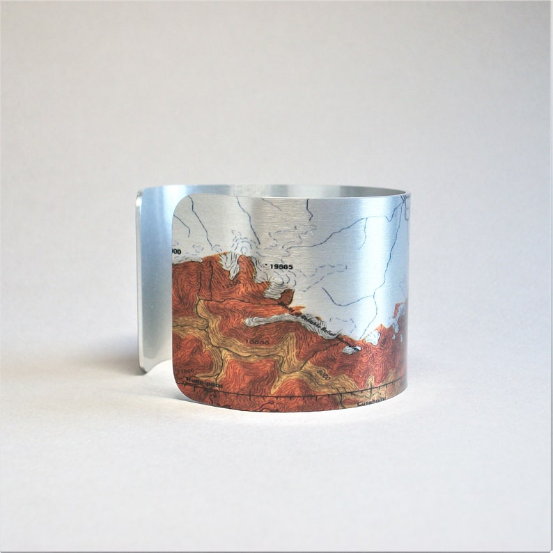 Machu Picchu Cuzco Cusco Peru Cuff Bracelet Map Unique Travel Gift for Men or Women image 8