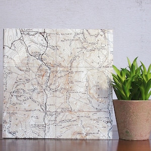 Franconia Notch Map Art: White Mountains New Hampshire, Hiker Gift