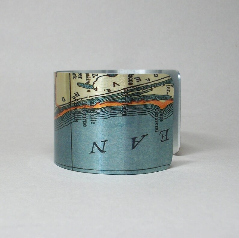 Vero Beach Florida Map Cuff Bracelet from Cape Canaveral to West Palm Beach Unique Gift for Men or Women image 3