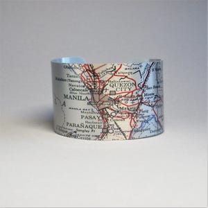 Pulsera con mapa de Manila, Filipinas: regalo de viaje a Ciudad Quezón