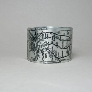 Cincinnati to Lexington Map Cuff Bracelet: Kentucky Road Trip Gift