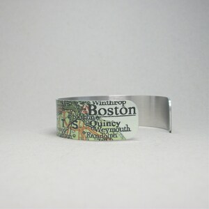 Massachusetts Map Cuff Bracelet Unique Gift image 5