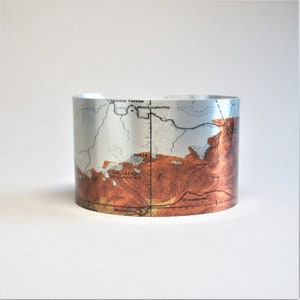 Machu Picchu Cuzco Cusco Peru Cuff Bracelet Map Unique Travel Gift for Men or Women image 4