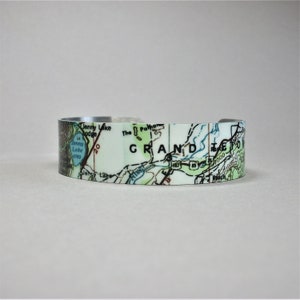 Grand Teton National Park Map Manschette Armband Einzigartiges Geschenk