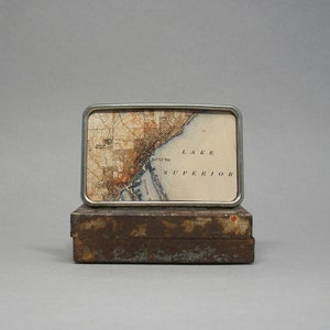 Belt Buckle Vintage Duluth Minnesota Lake Superior Map for Men or Women