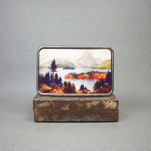 Belt Buckle American Wilderness Mountains Trees Lake image 2